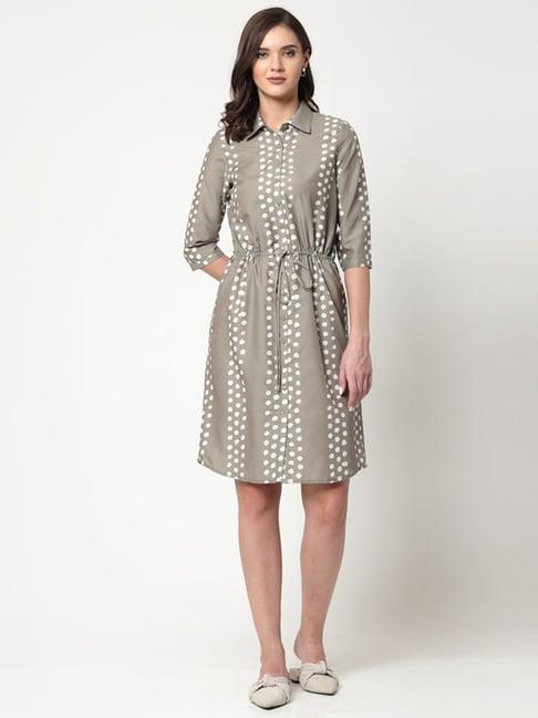 office & you olive printed tunic