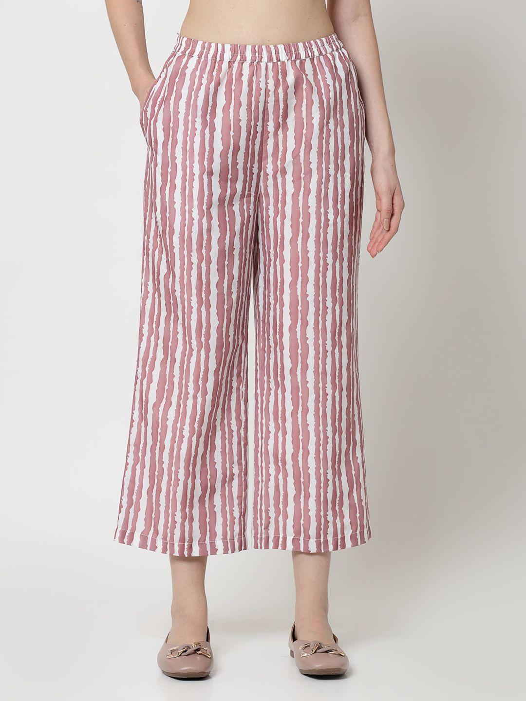 office & you striped cotton ethnic palazzos