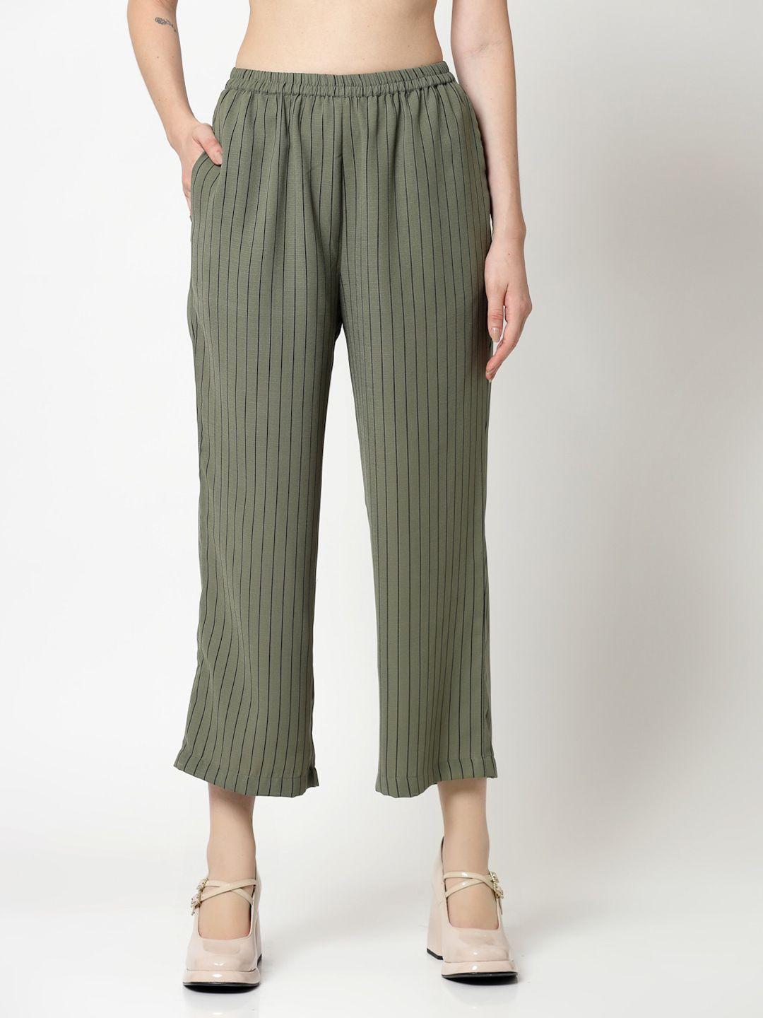 office & you striped straight cotton ethnic palazzos