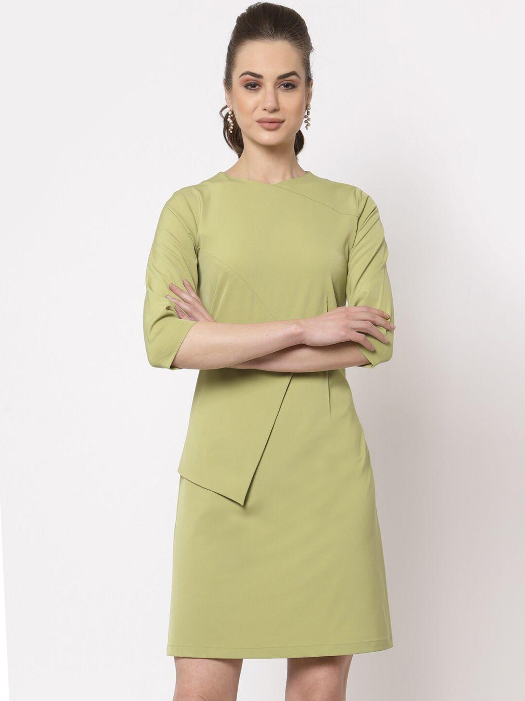office & you women olive green sheath dress
