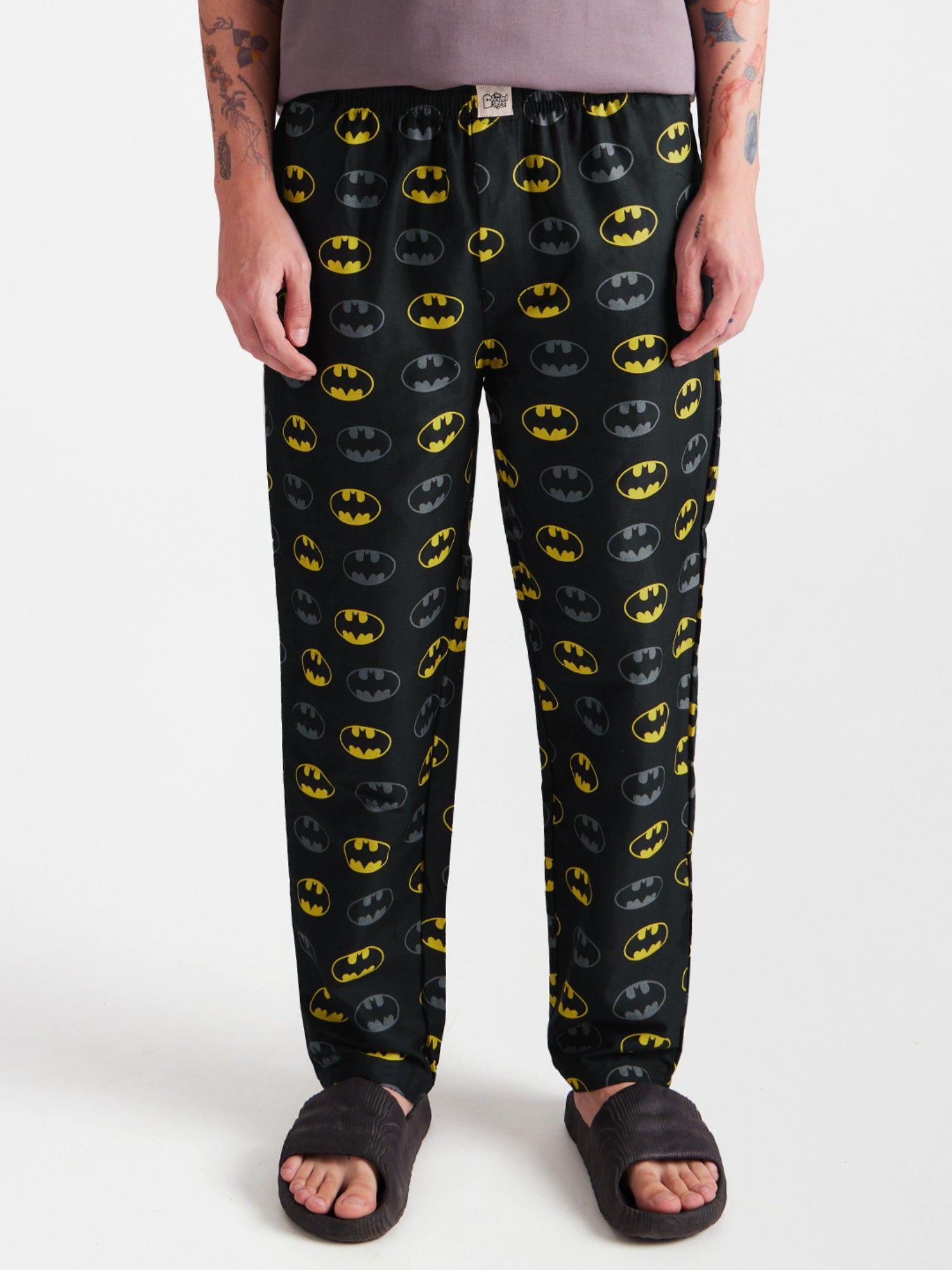 official batman: logo pattern pajamas for mens