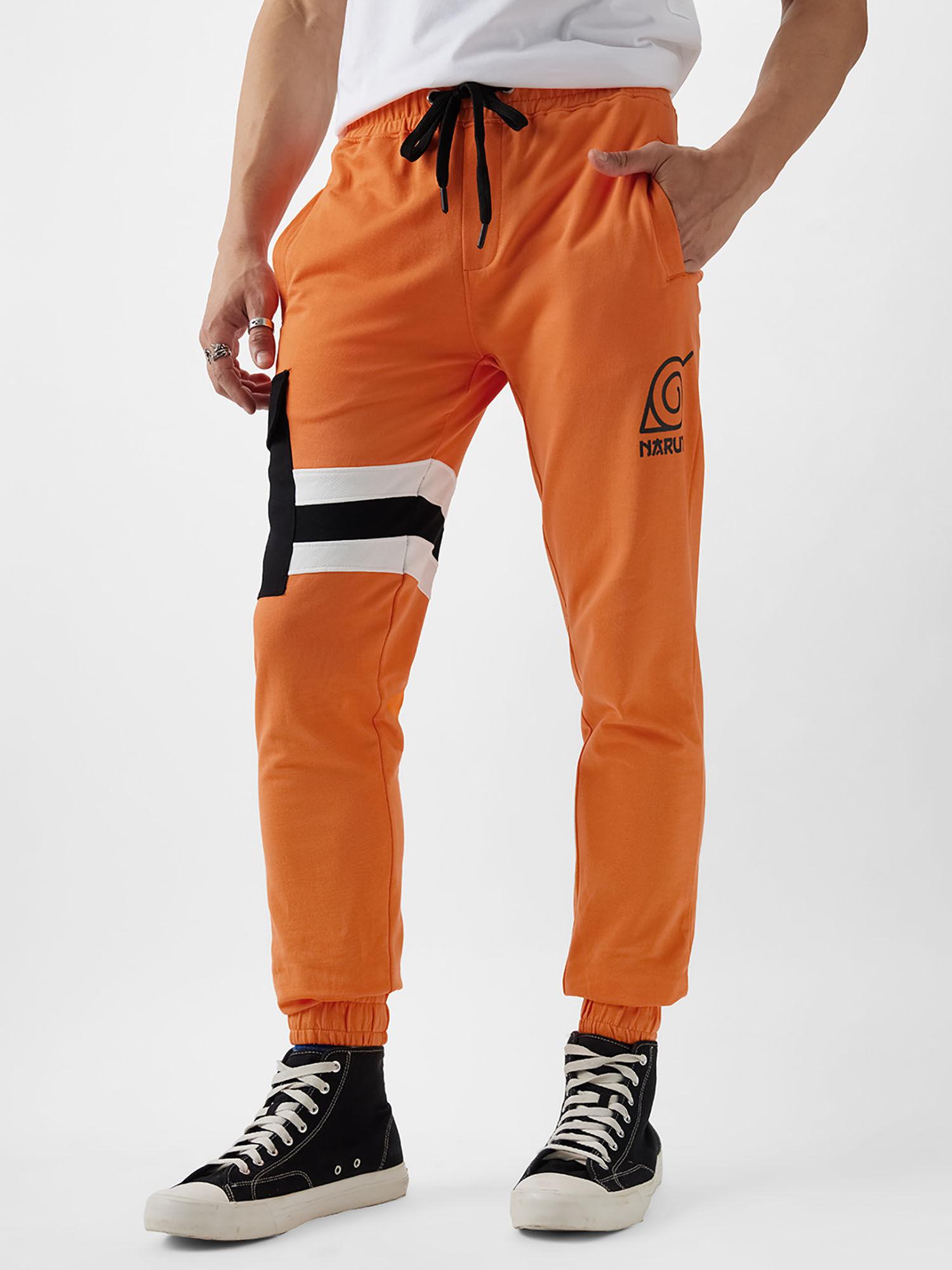 official naruto: uzumaki orange men cargo joggers