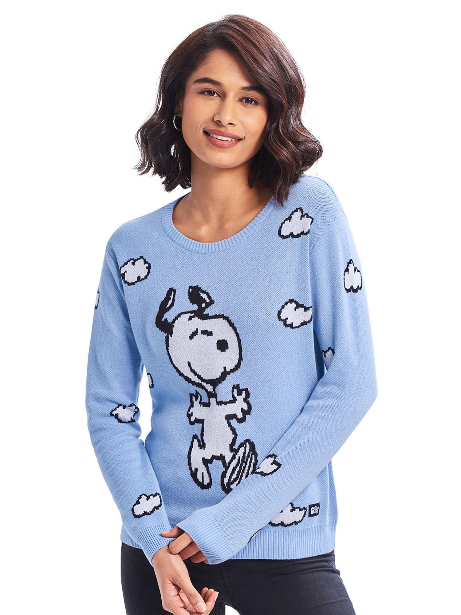 official peanuts hug knitted sweater women