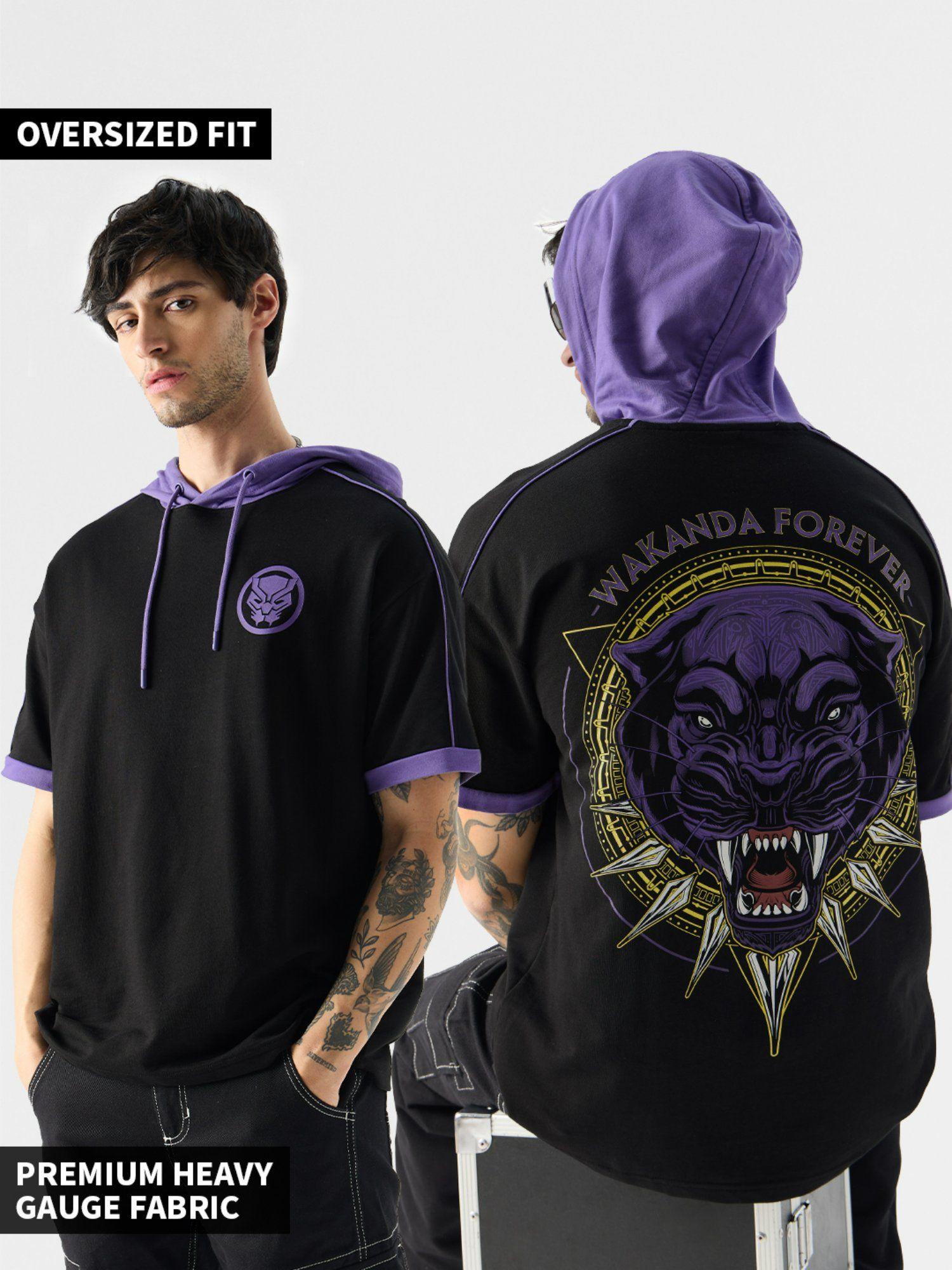 official black panther wakanda forever men hooded neck t-shirts