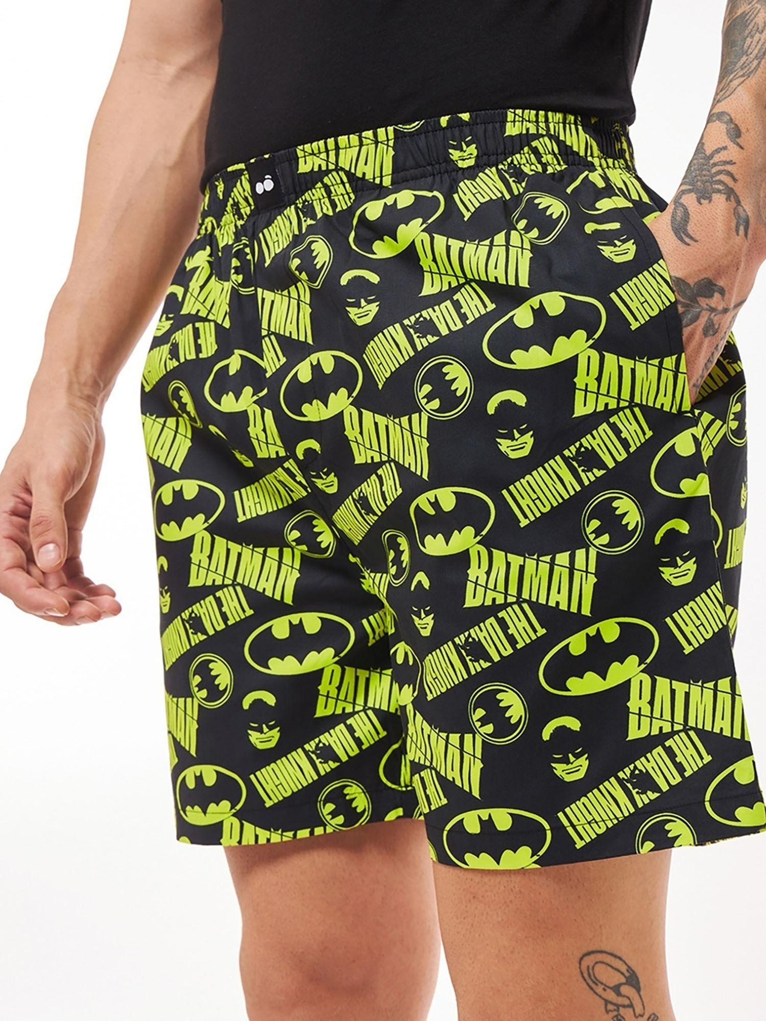 official dc merchandise mens black batman all over printed boxers