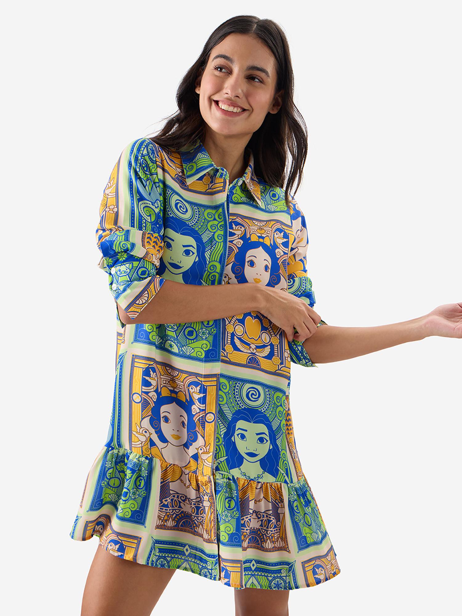 official disney: pretty princesses women shirt dresses