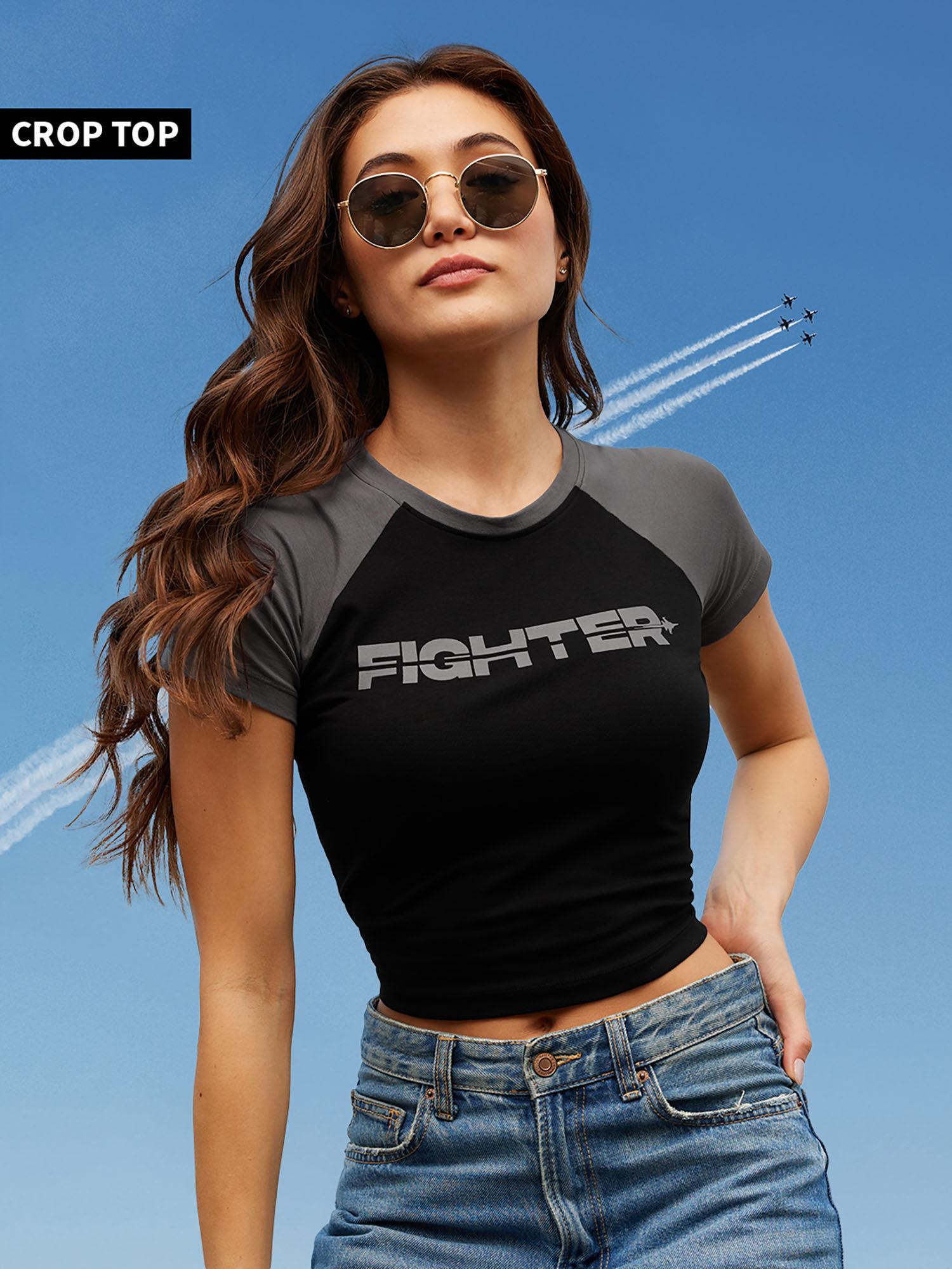 official fighter: spirit women cropped tops