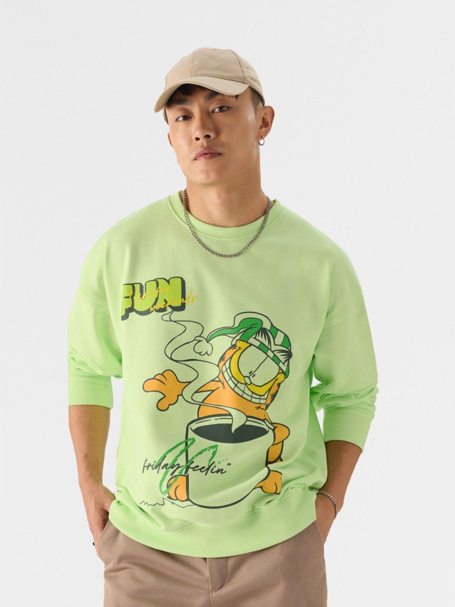 official garfield- chill out men oversized sweatshirt