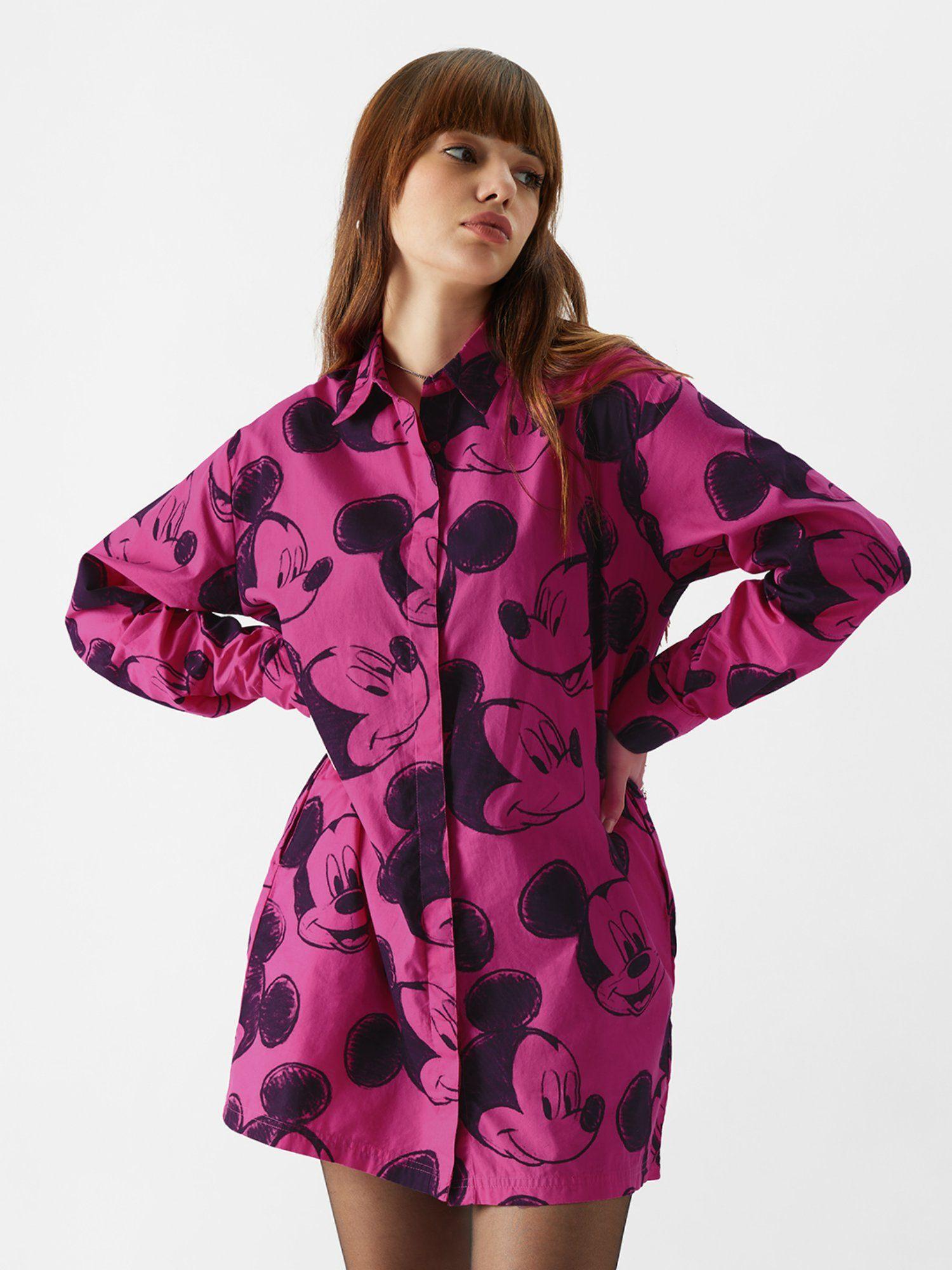 official mickey mouse: expressions women shirt dress