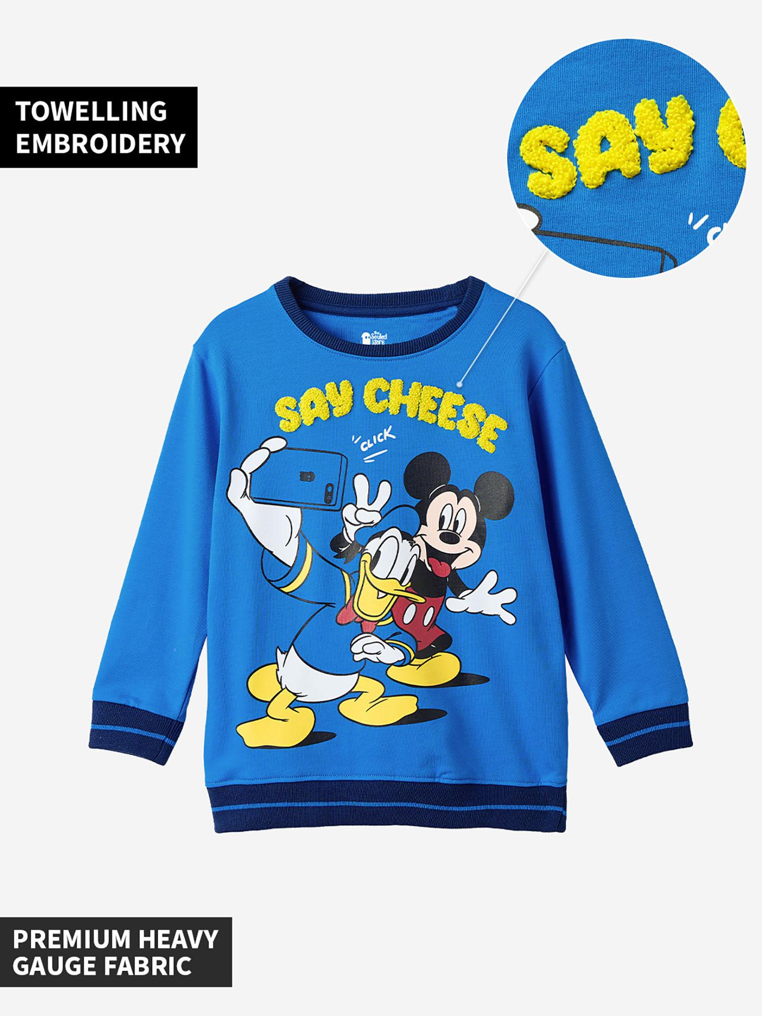 official mickey mouse: say cheese boys sweatshirts
