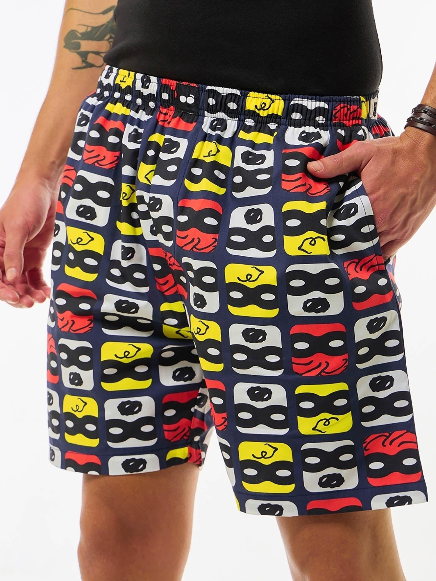 official peanuts merchandise men multi-color all over printed boxer