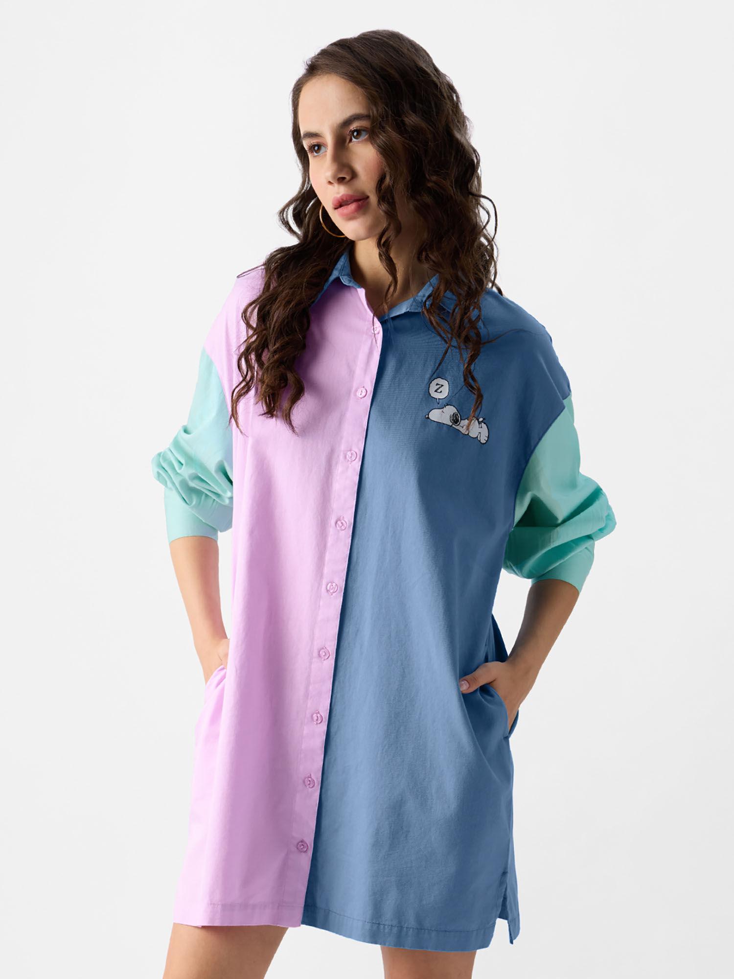 official peanuts sleepy snoopy shirt dresses for womens