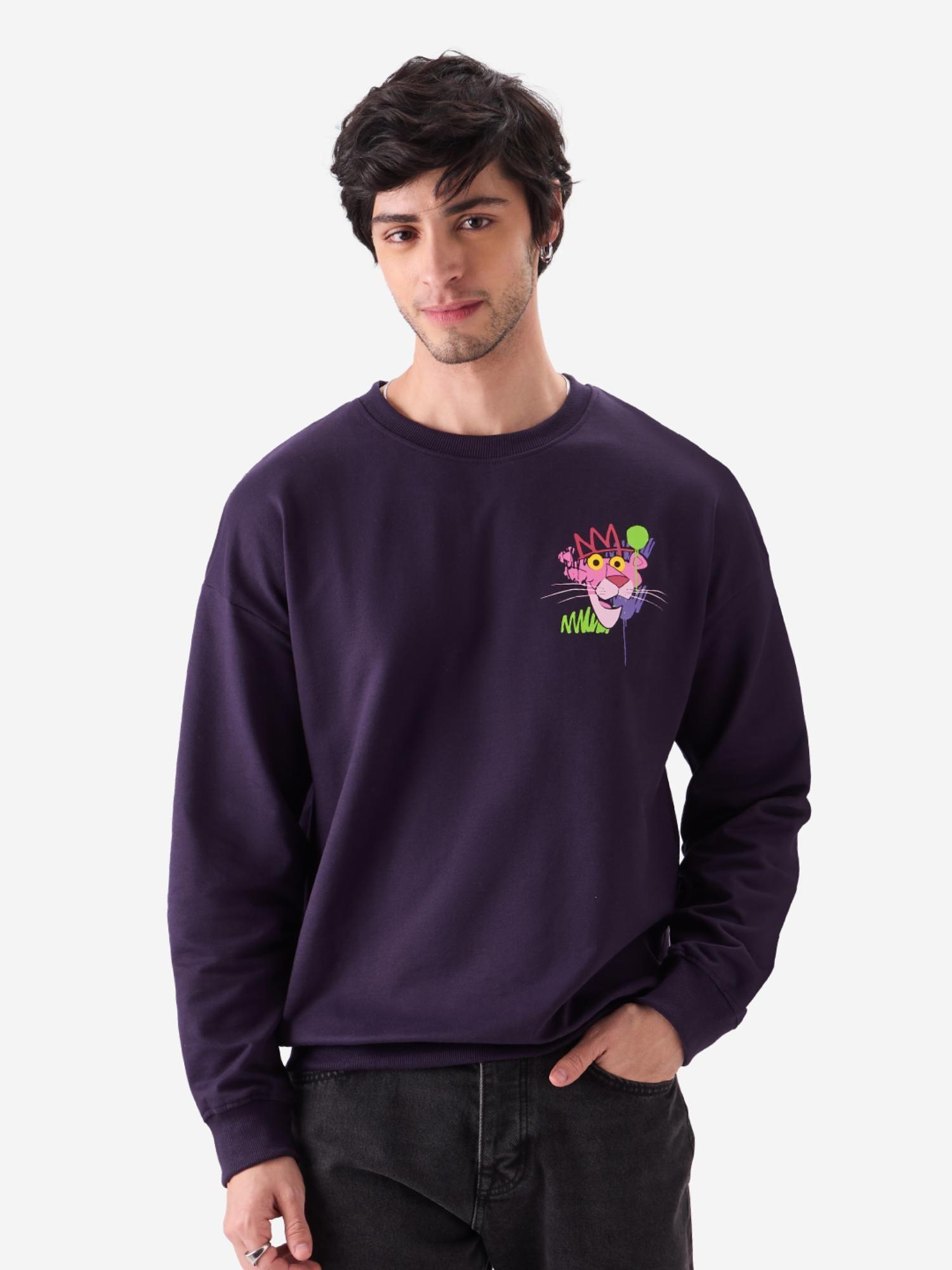 official pink panther: hustler men oversized sweatshirt