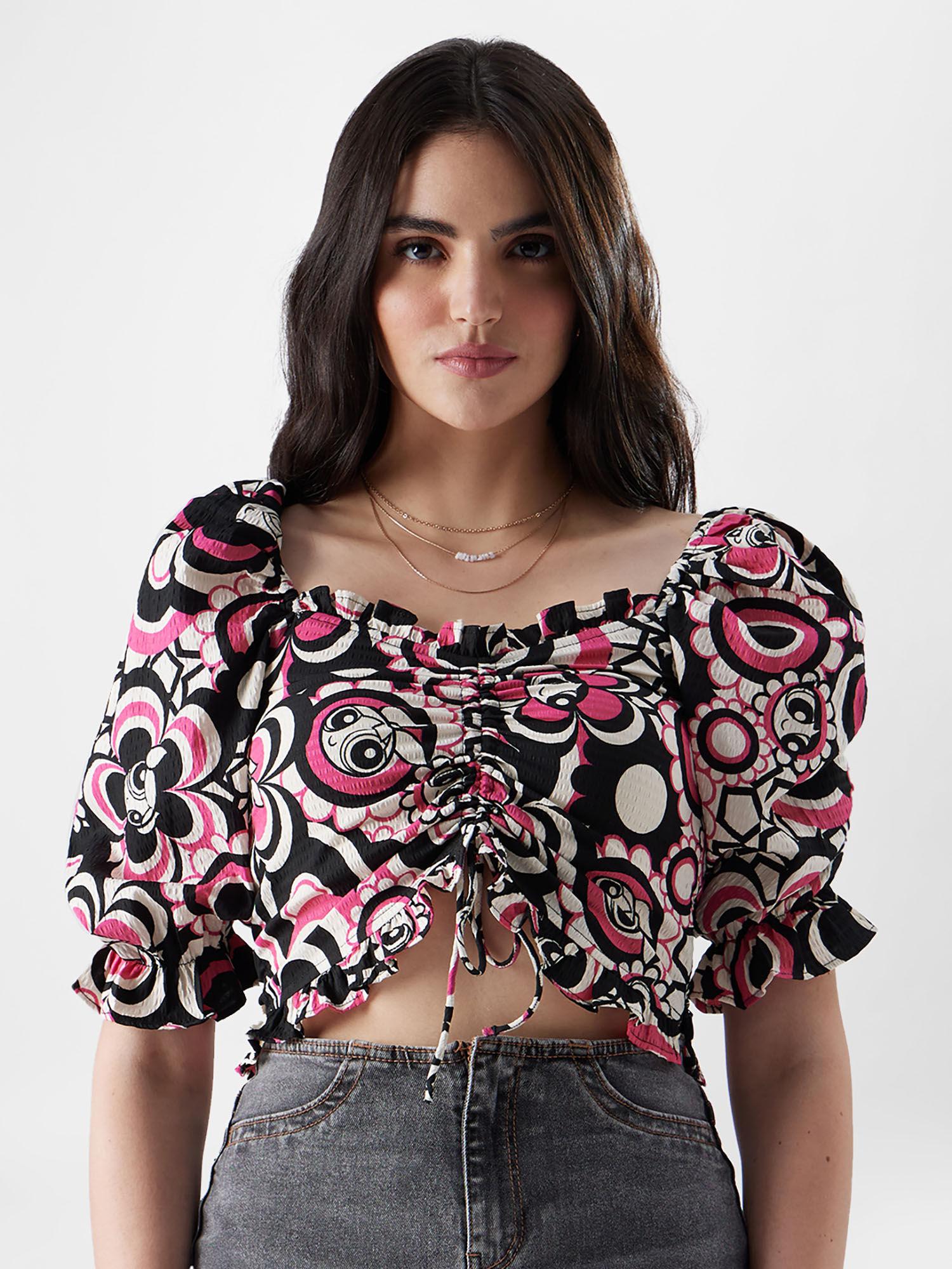 official powerpuff girls flower power women cropped tops