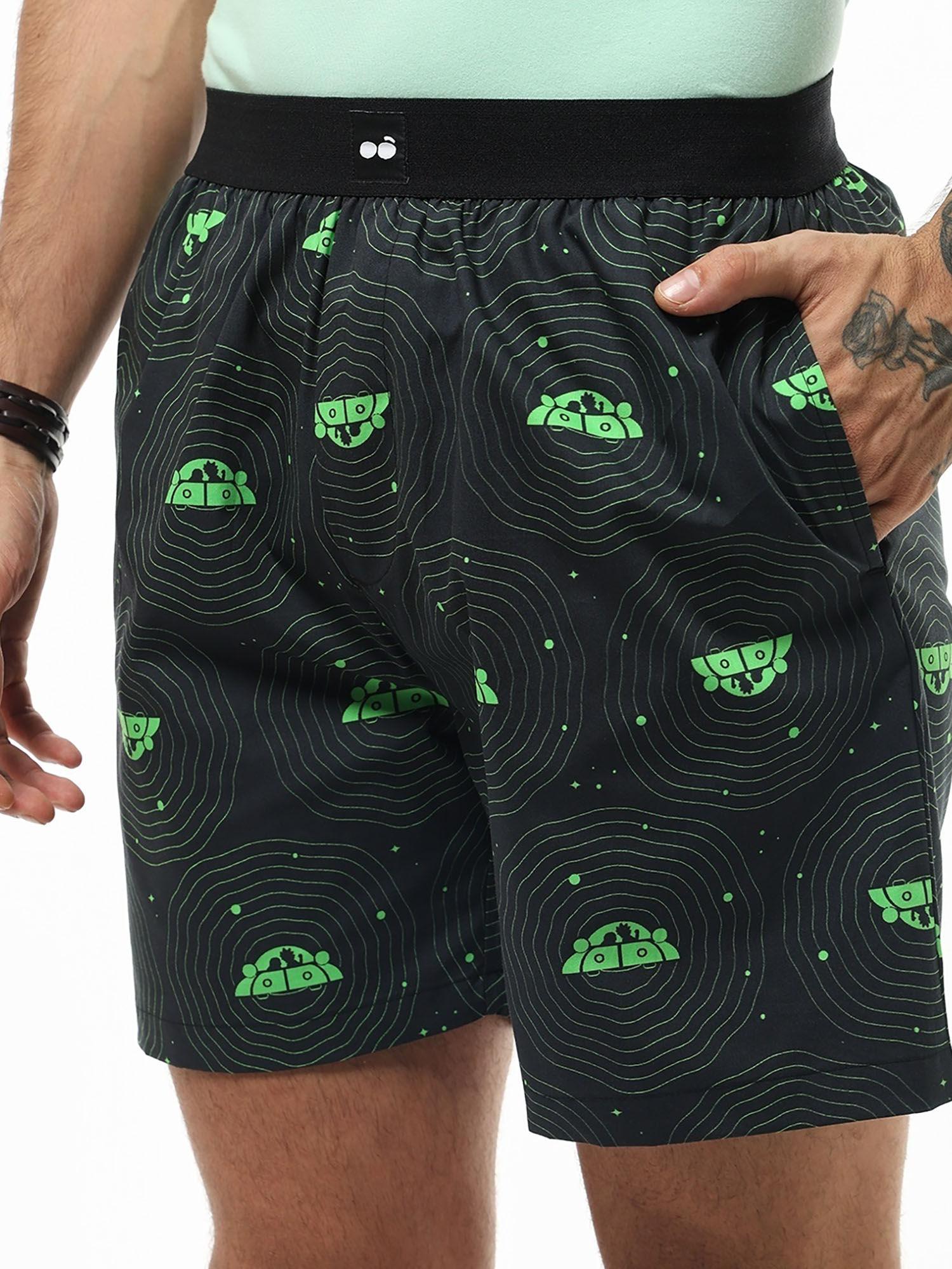 official rick and morty merchandise mens black all over printed boxers