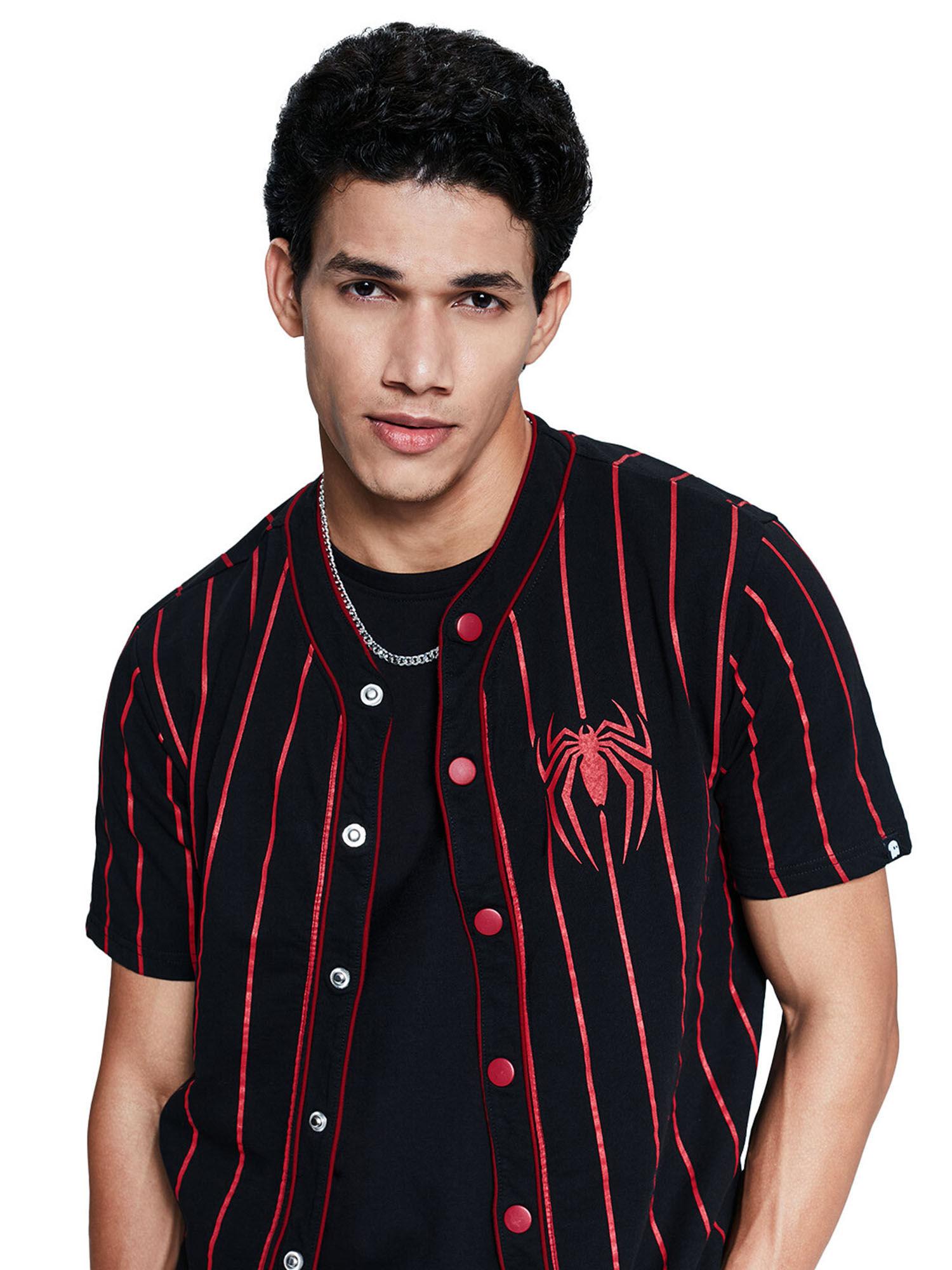 official spider-man peter parker baseball shirt for men