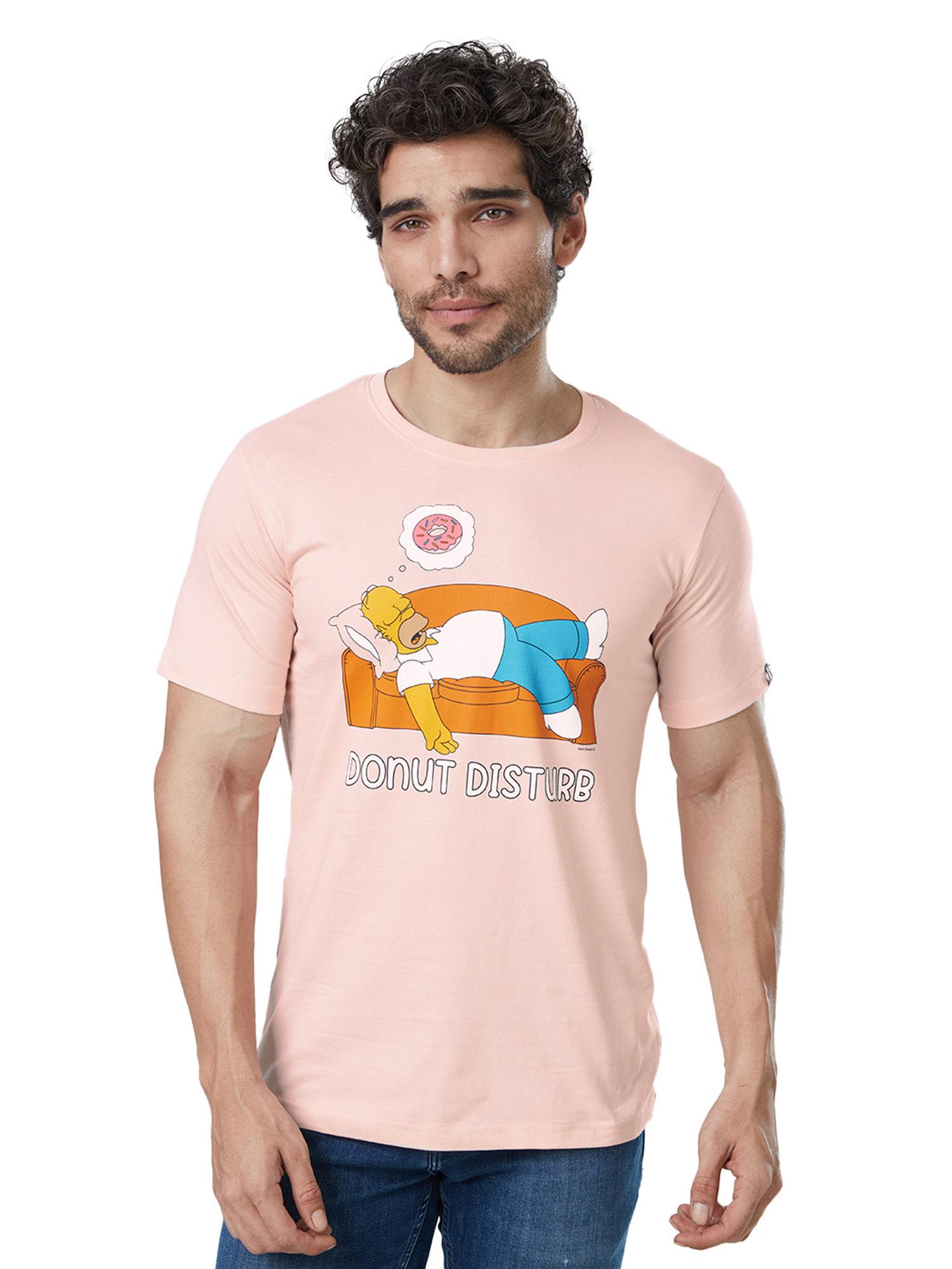 official the simpsons donut disturb t-shirt for mens
