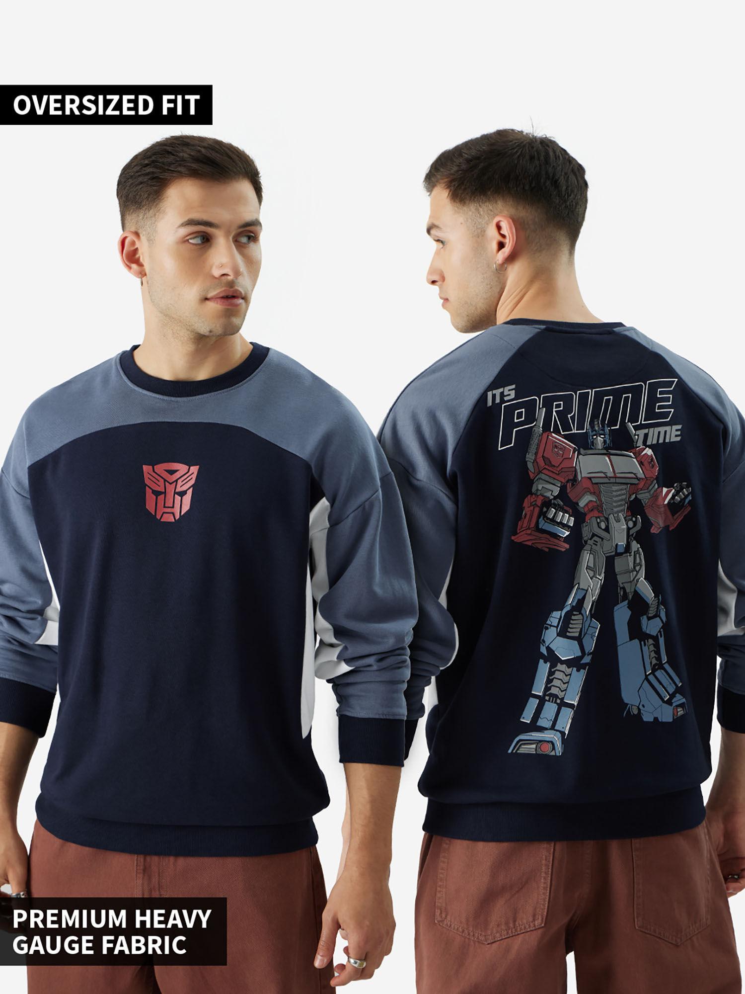 official transformers: prime time men oversized sweatshirt