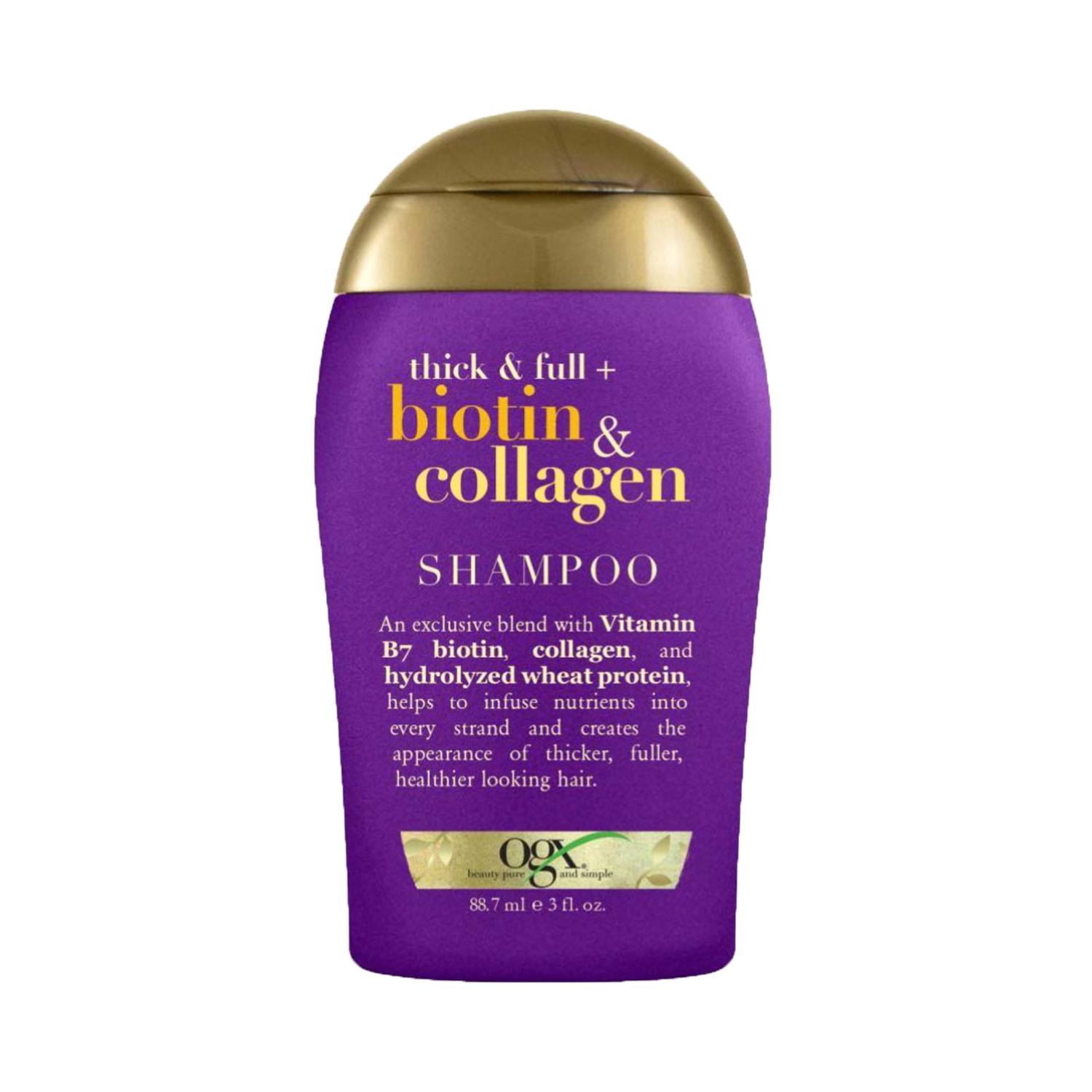 ogx thick & full biotin & collagen shampoo (88.7ml)