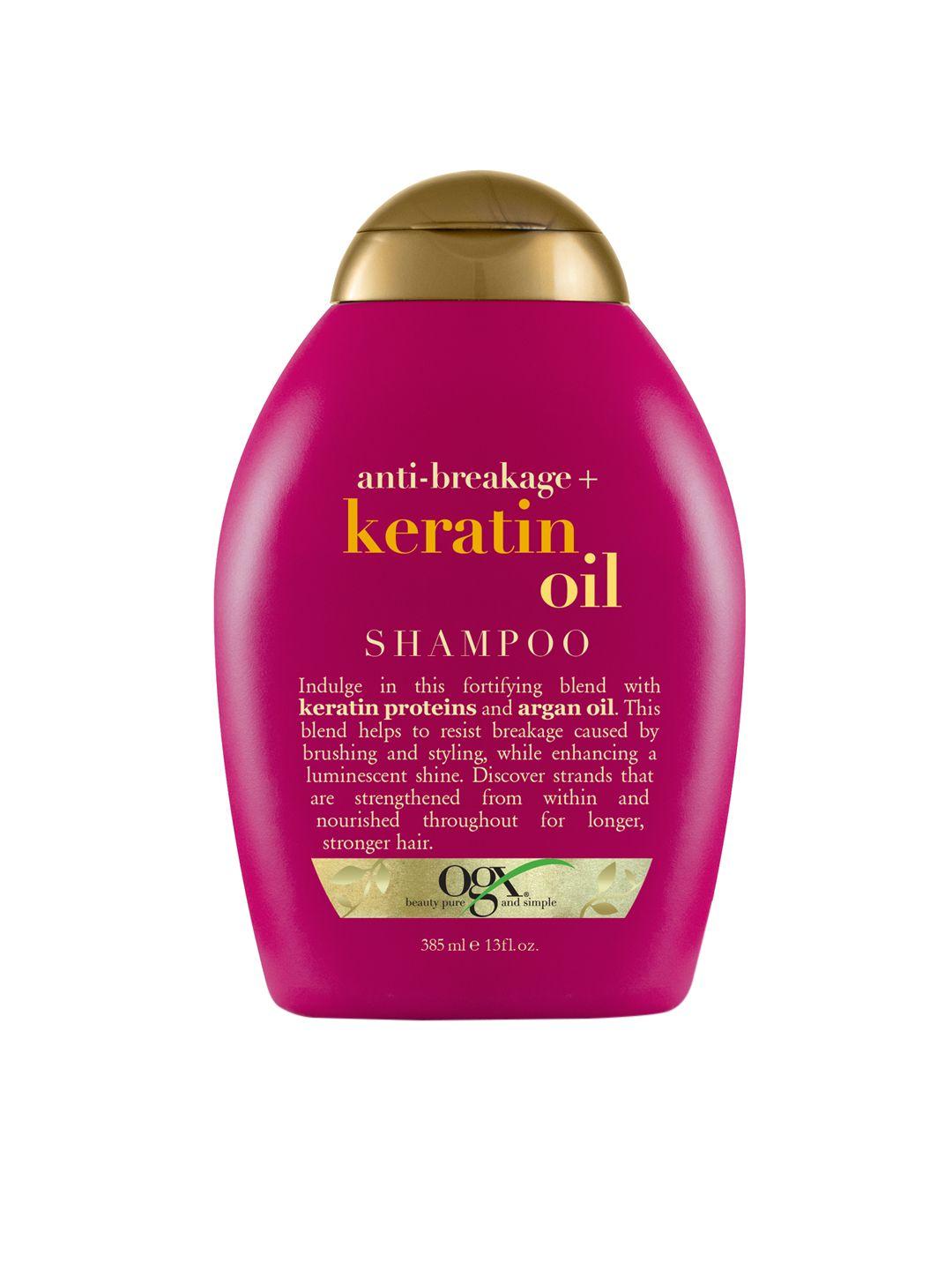 ogx anti-breakage keratin oil shampoo 385 ml