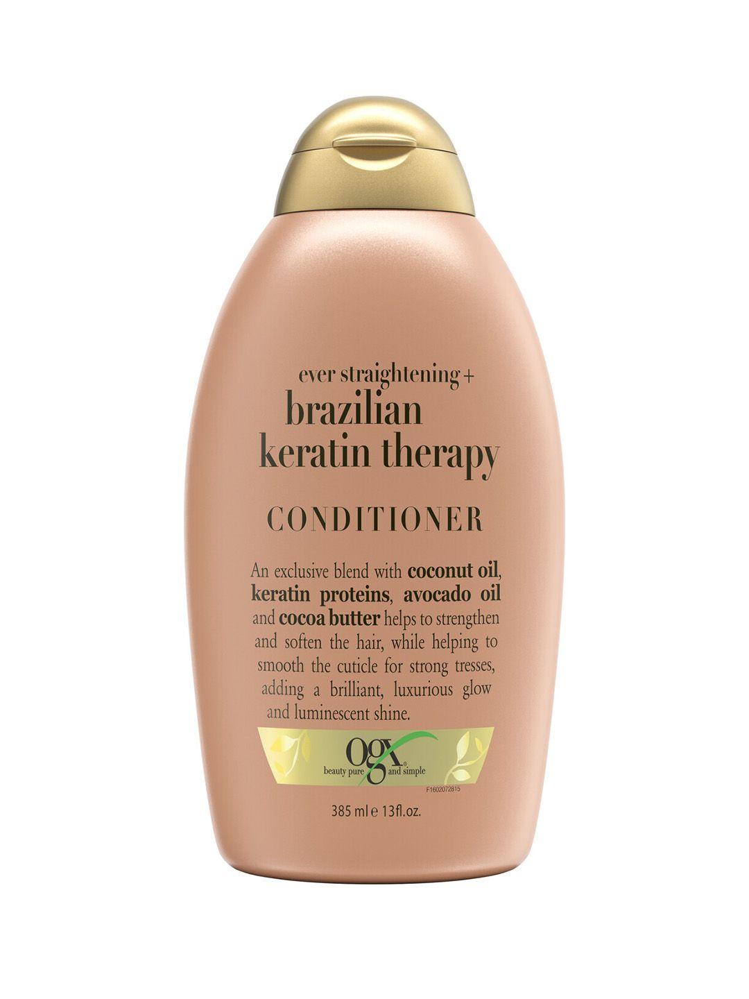 ogx ever straightening brazilian keratin therapy conditioner - 385 ml