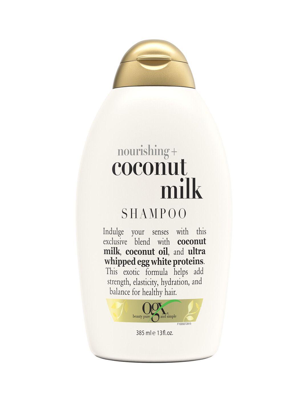 ogx nourishing coconut milk shampoo for dry & damaged hair - 385 ml