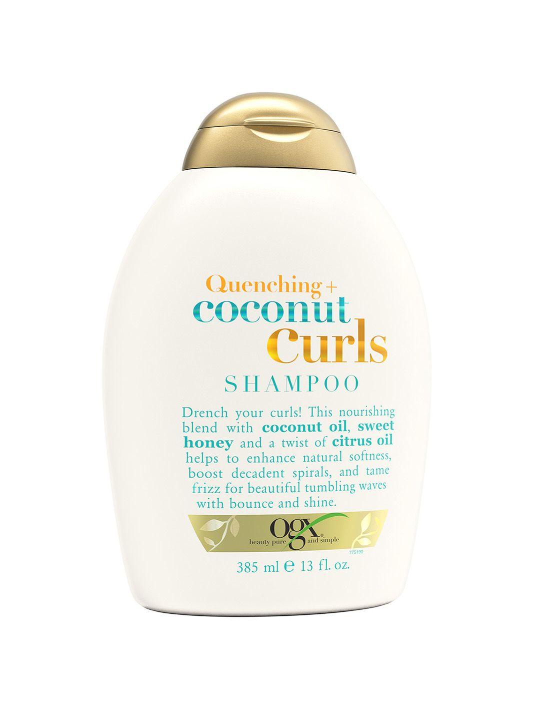 ogx quenching coconut curls shampoo for bouncy & shiny hair - 385 ml