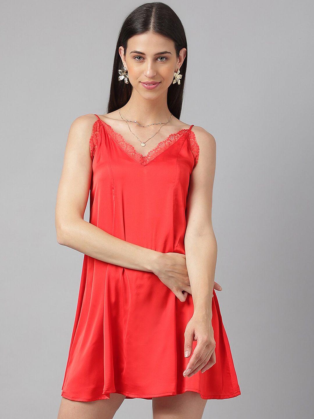 oh so fly shoulder straps satin a-line mini dress