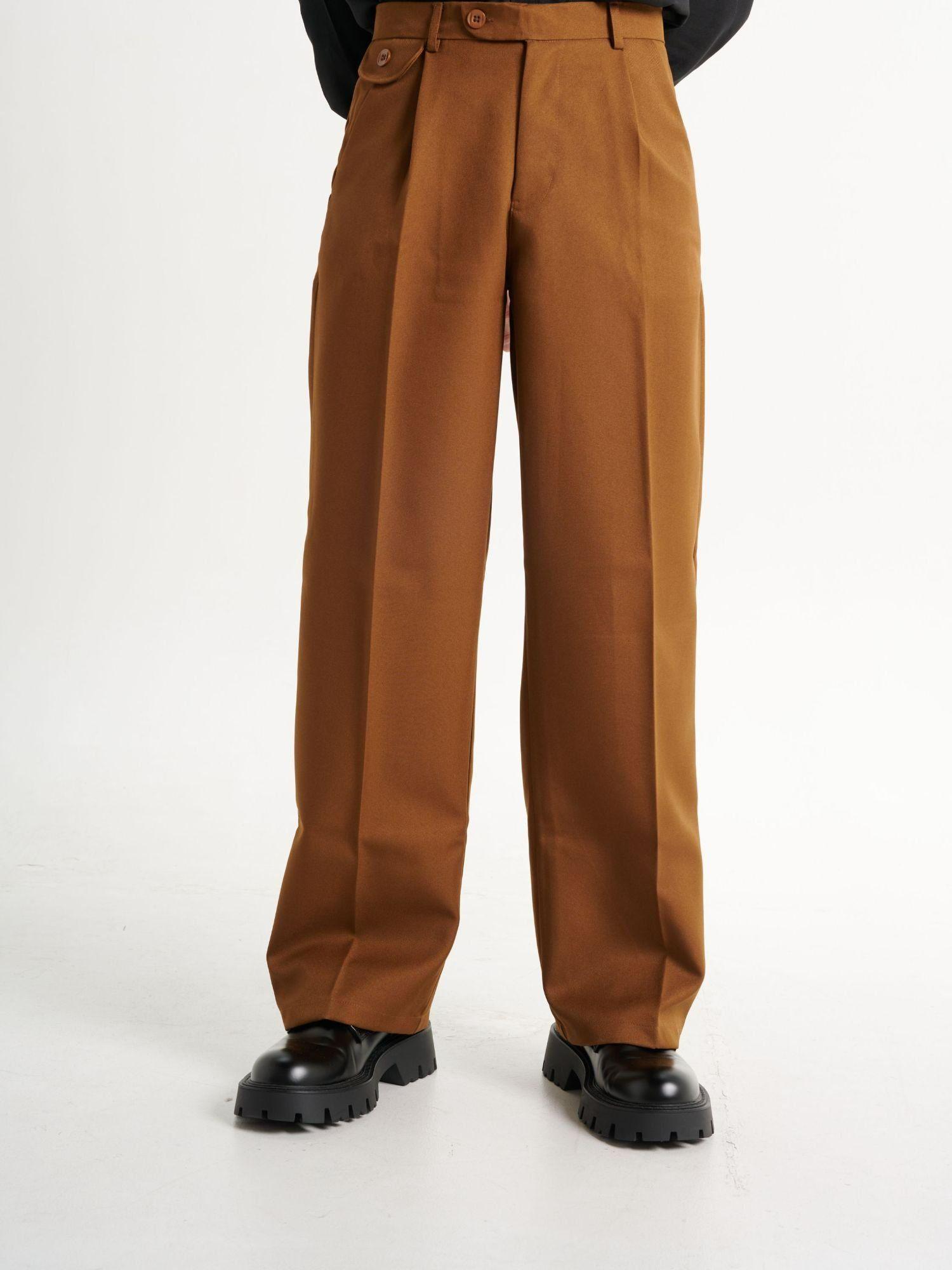 oh so wide korean men pants - brown