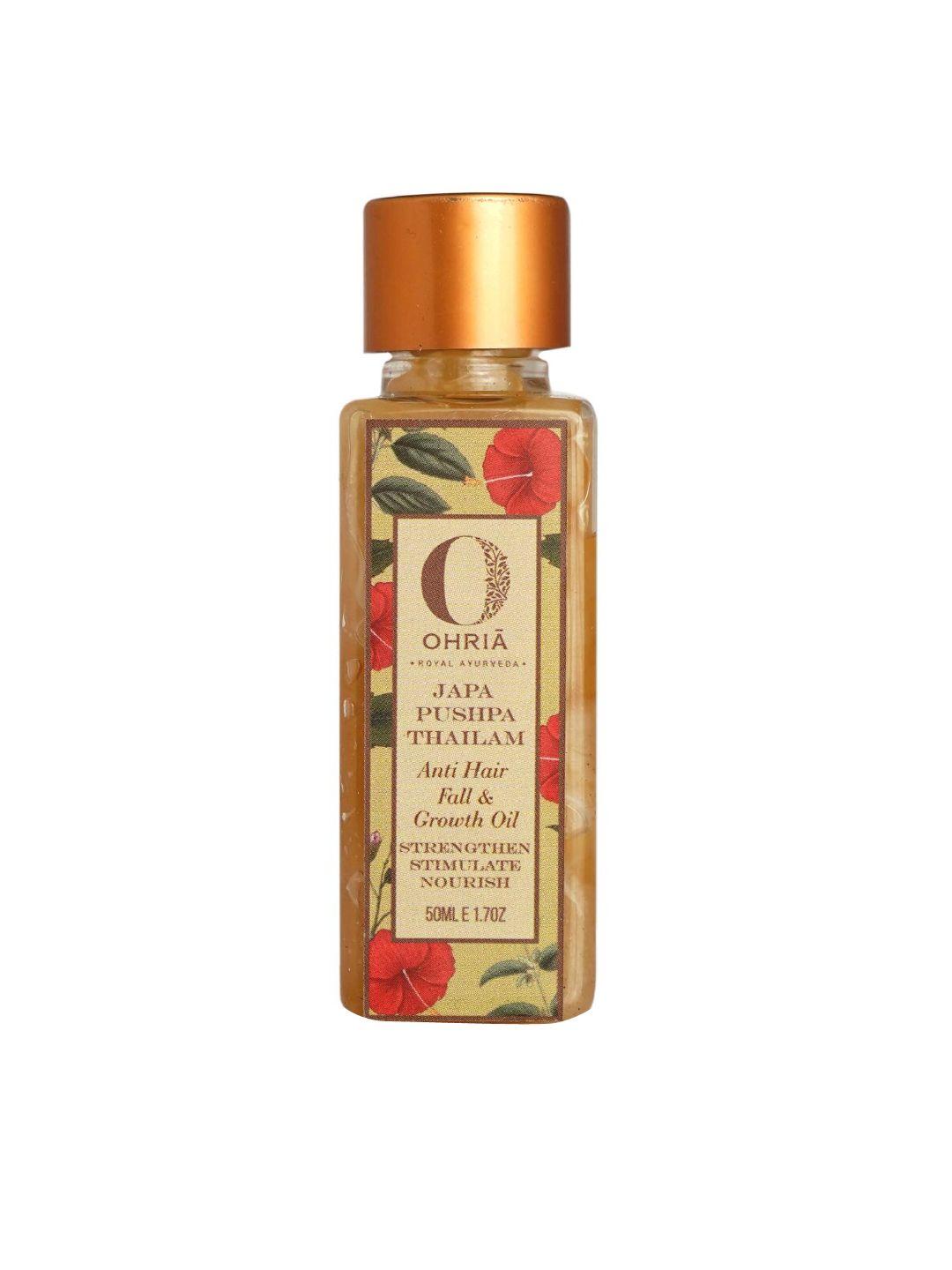 ohria ayurveda japa pushpa thailam anti-hairfall & growth oil - 50 ml