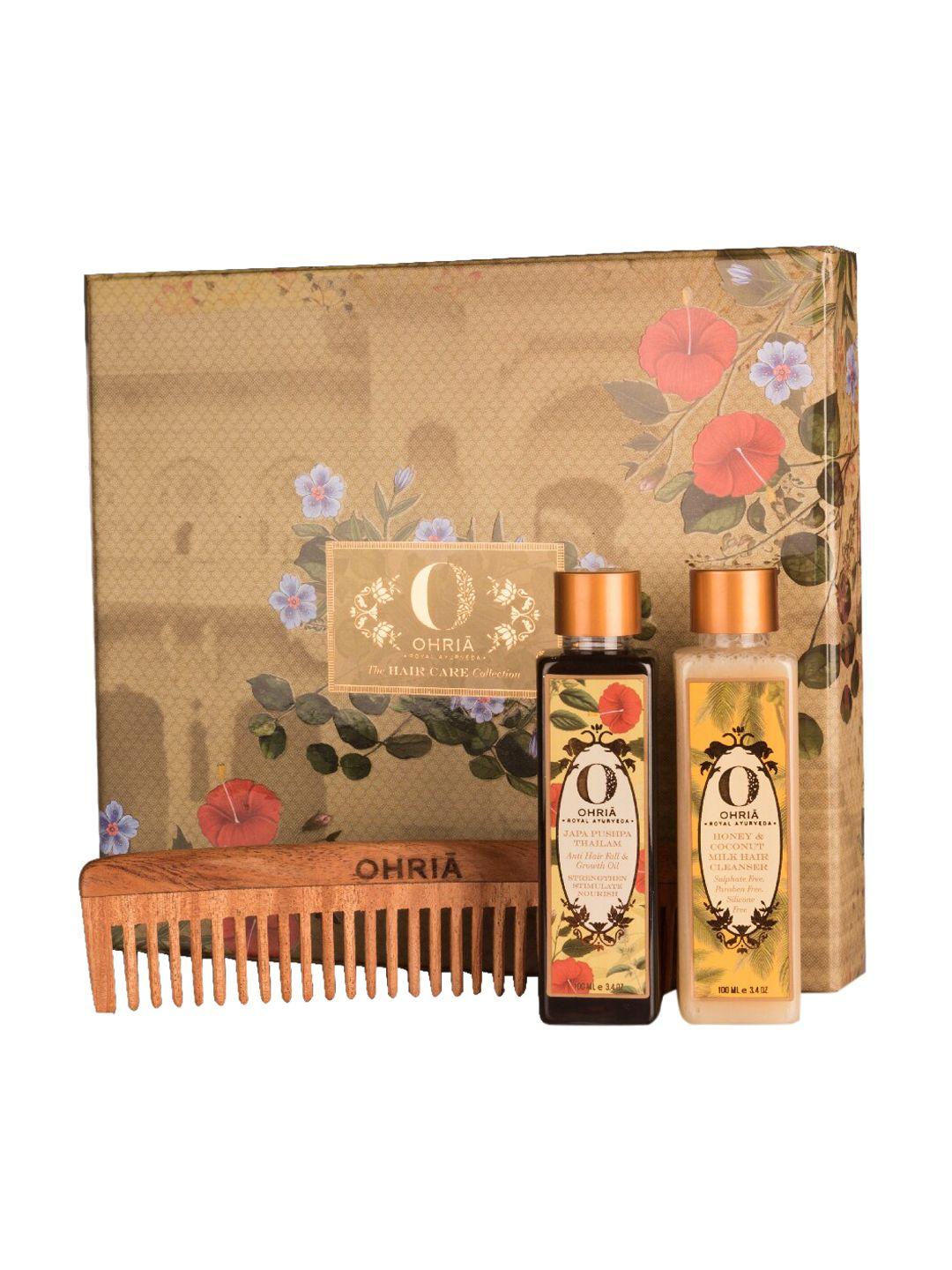 ohria ayurveda set of 3 hair care collection