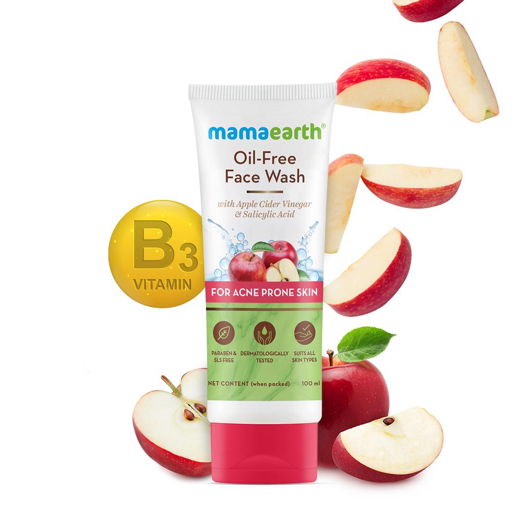 oil-free face wash with apple cider vinegar & salicylic acid for acne-prone skin– 100 ml