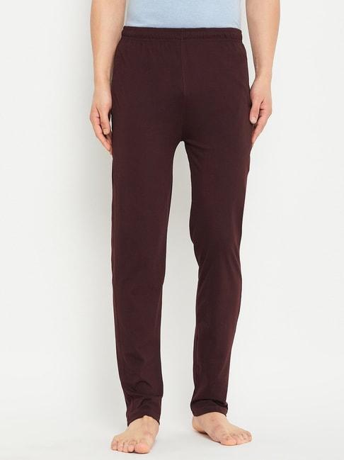 okane-burgundy-regular-fit-lounge-pants