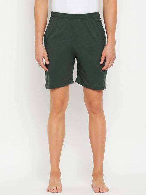 okane green regular fit lounge shorts
