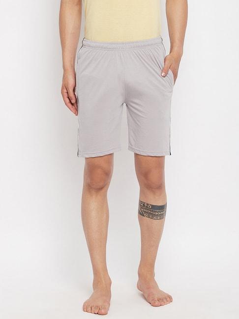 okane grey regular fit shorts