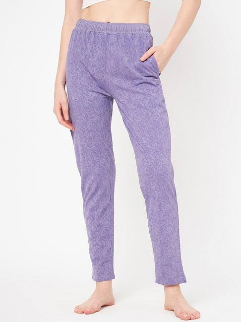 okane lavender printed lounge pants