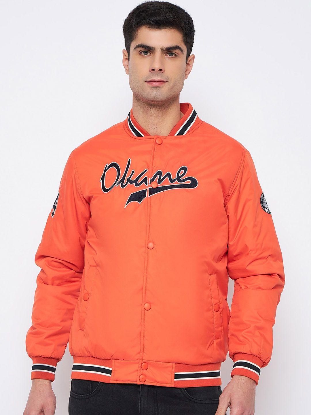 okane men lightweight bomber with embroidered jacket