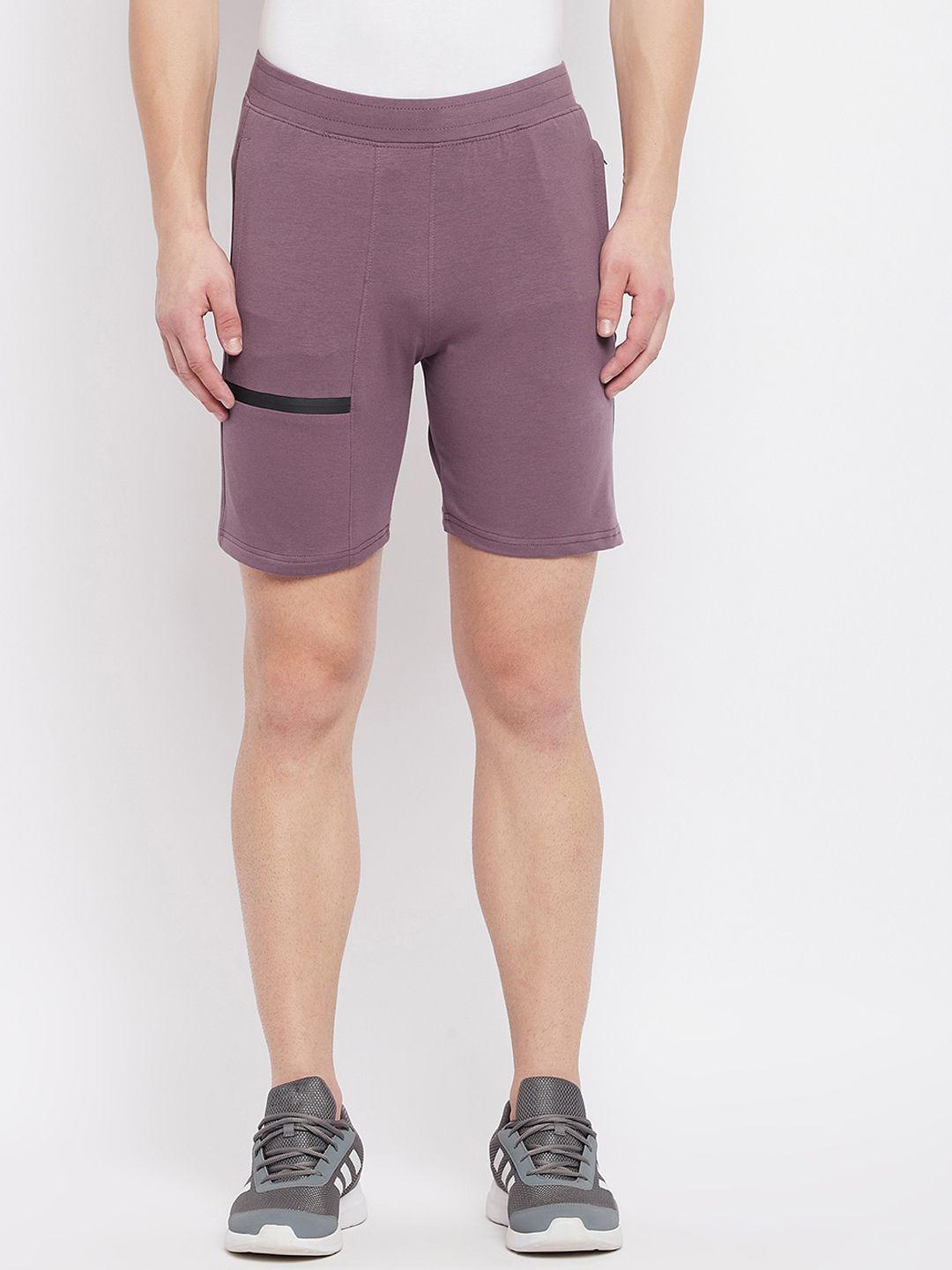 okane men purple sports shorts