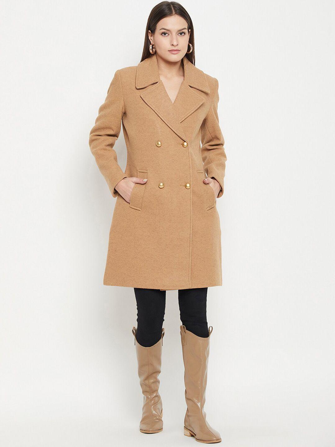 okane notched lapel collar double-breasted overcoat
