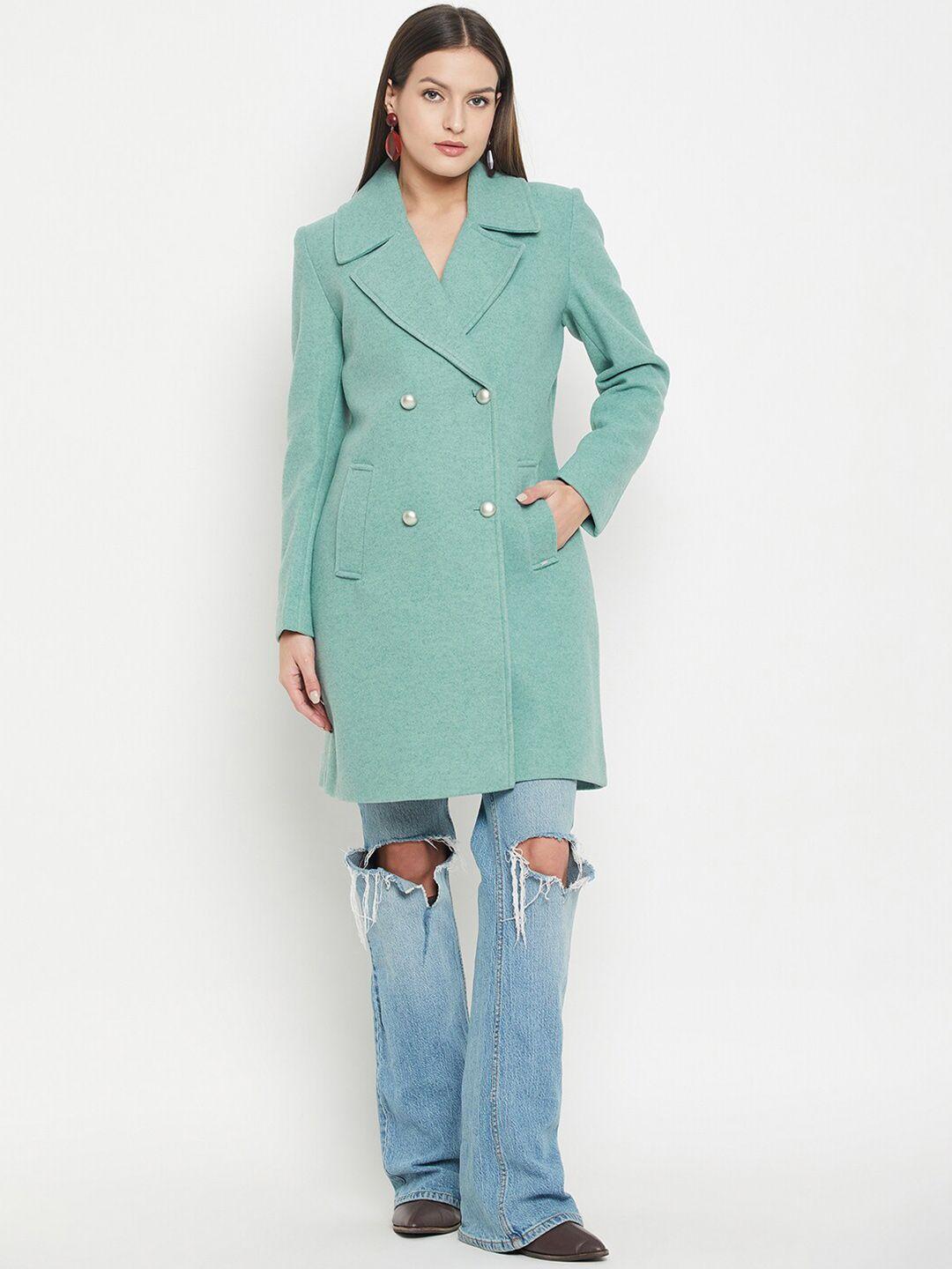 okane notched lapel collar double-breasted overcoat