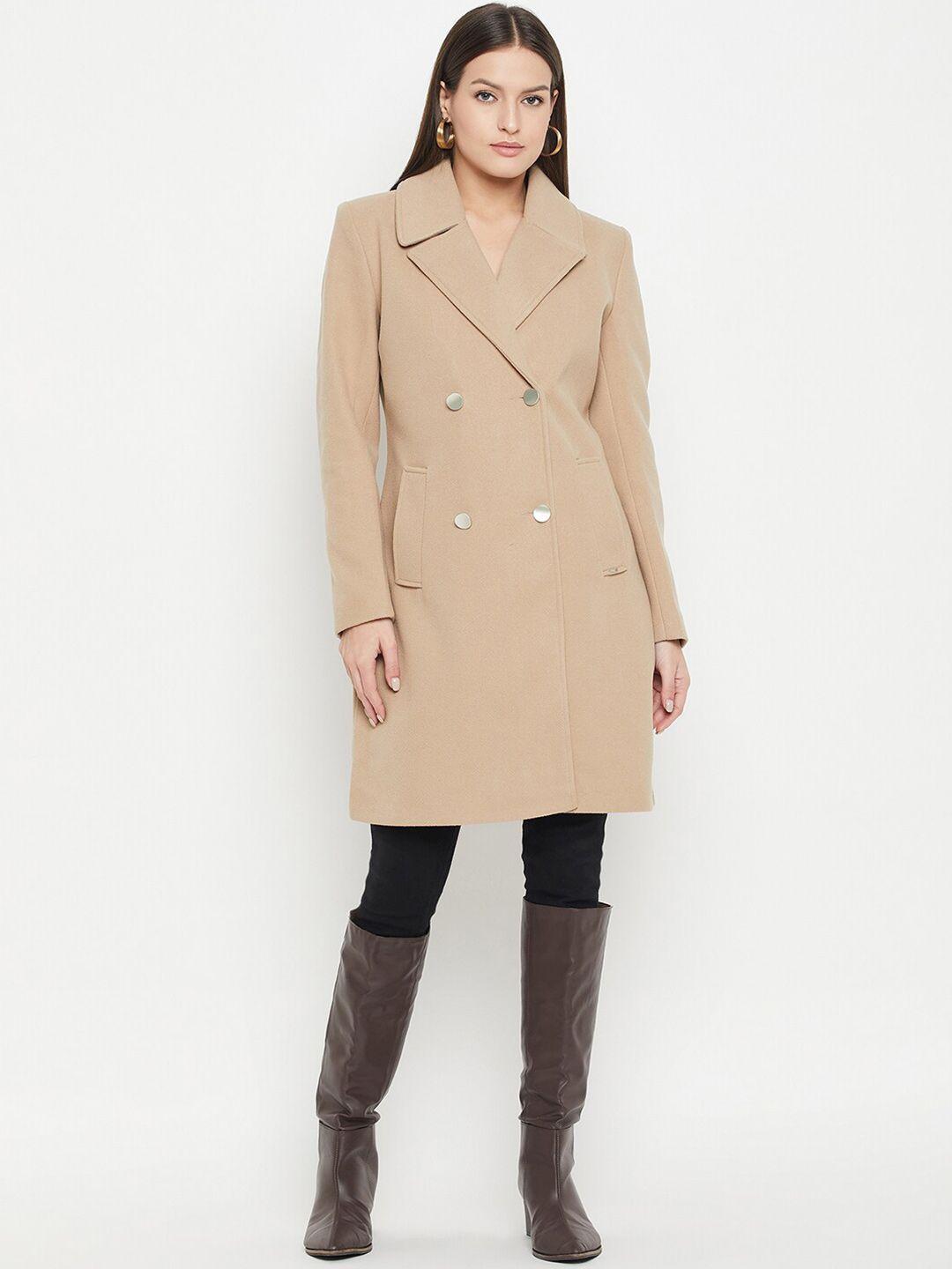 okane notched lapel double breasted overcoat