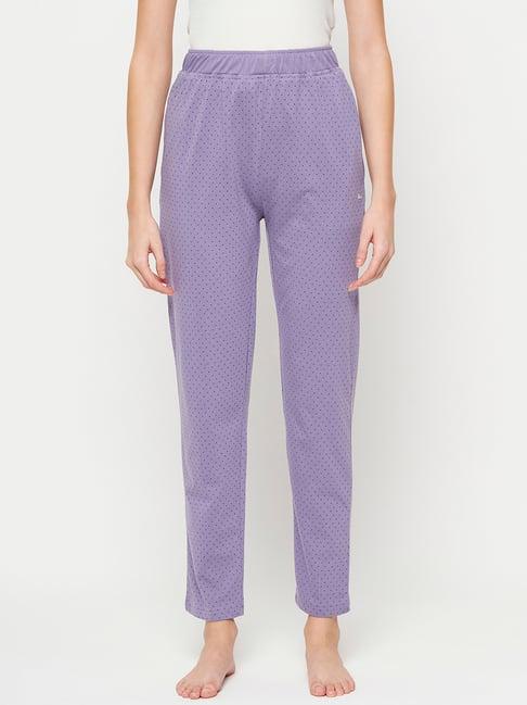 okane purple printed lounge pants