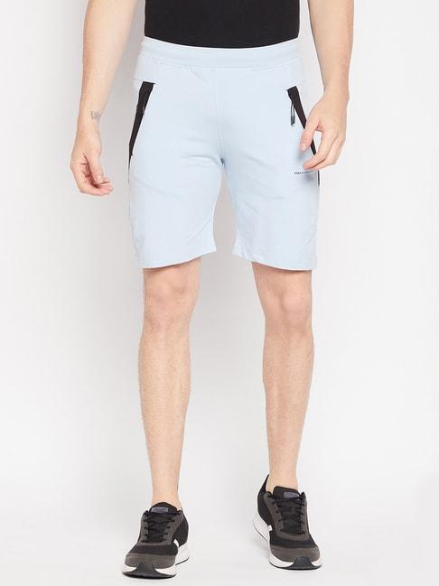 okane sky blue regular fit shorts