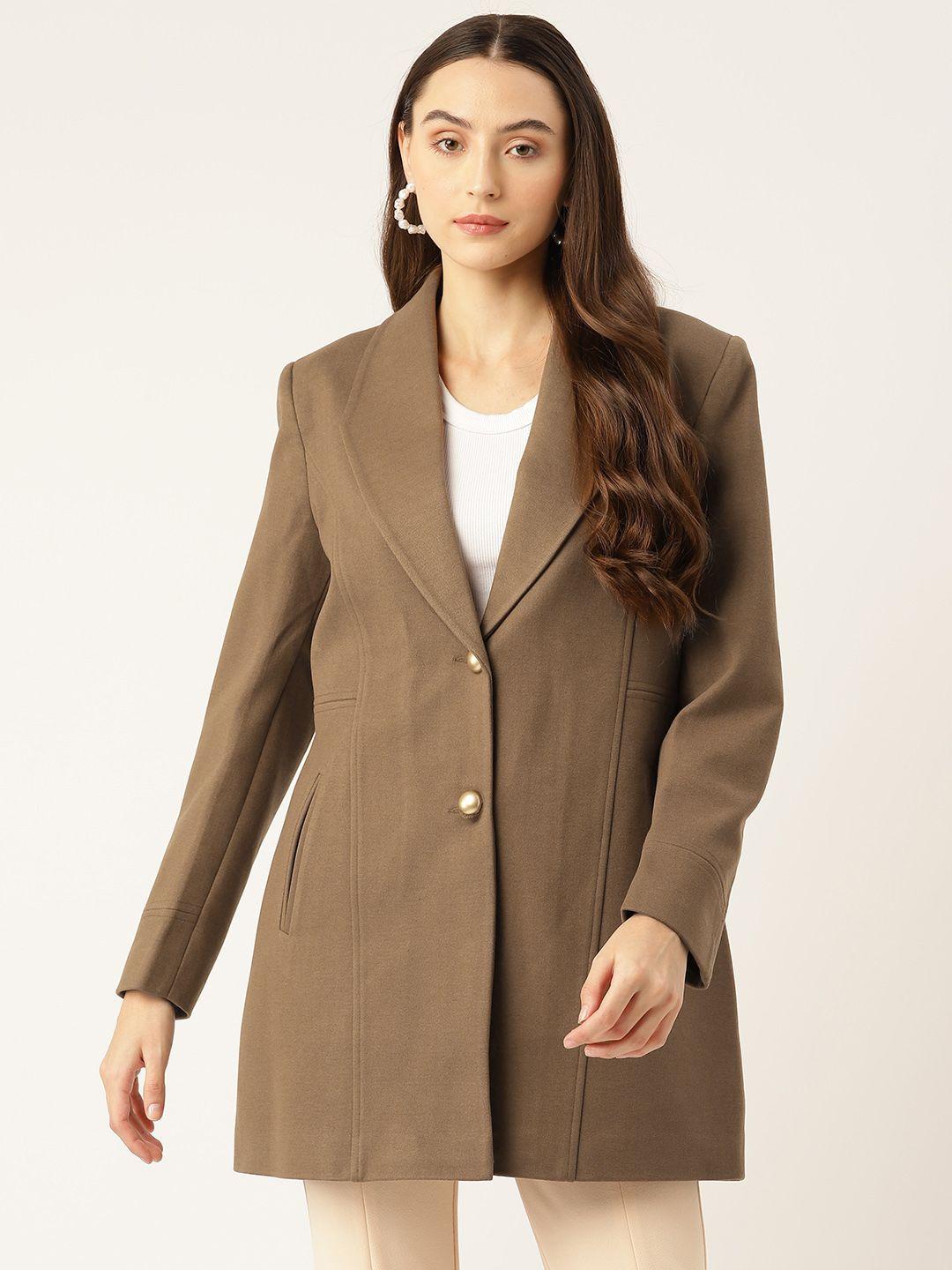 okane solid regular length overcoat