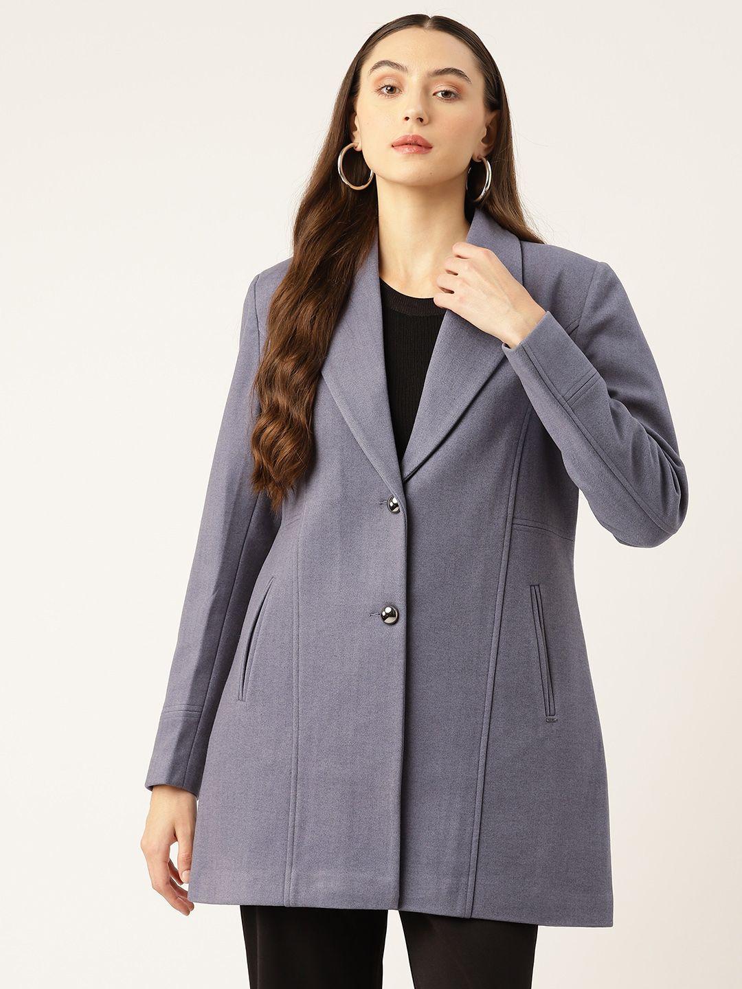 okane solid regular length overcoat