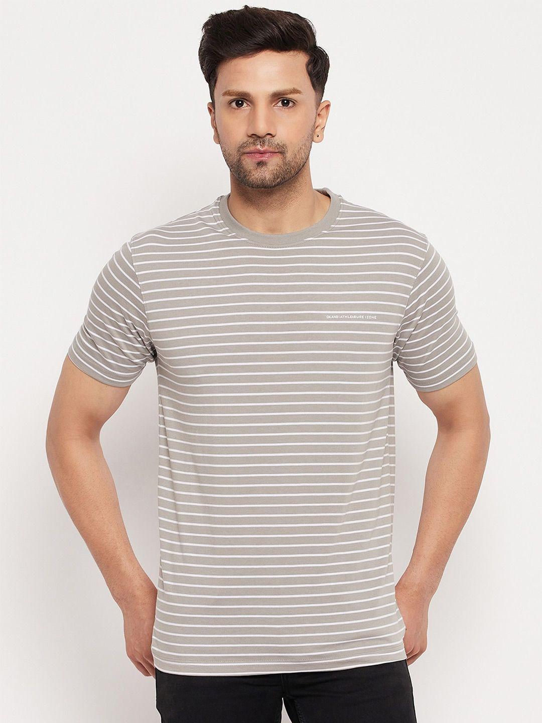 okane striped casual t-shirt