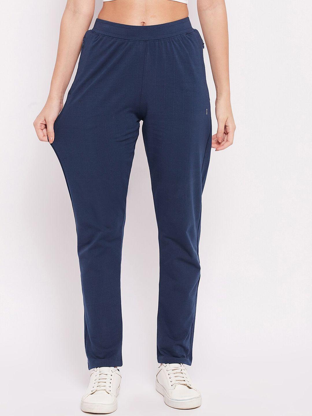 okane-women-navy-blue-solid-track-pants