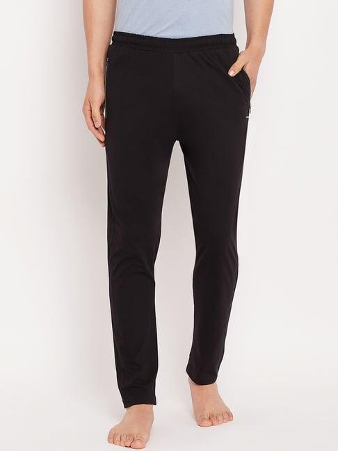 okane black regular fit lounge pants