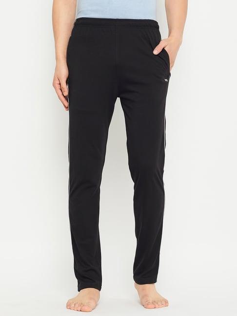 okane black regular fit lounge pants