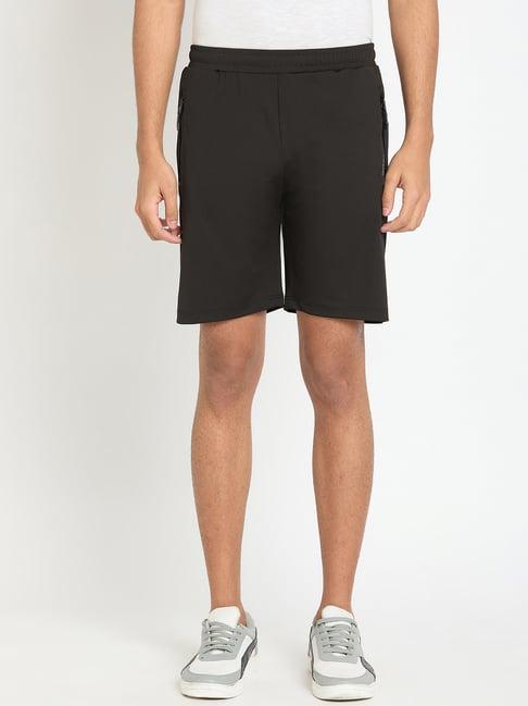 okane black regular fit shorts